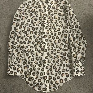 Alaïa Women’s Animal Print Oversized Shirt